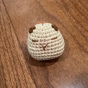 Crocheted capybara Keychain or bag charm